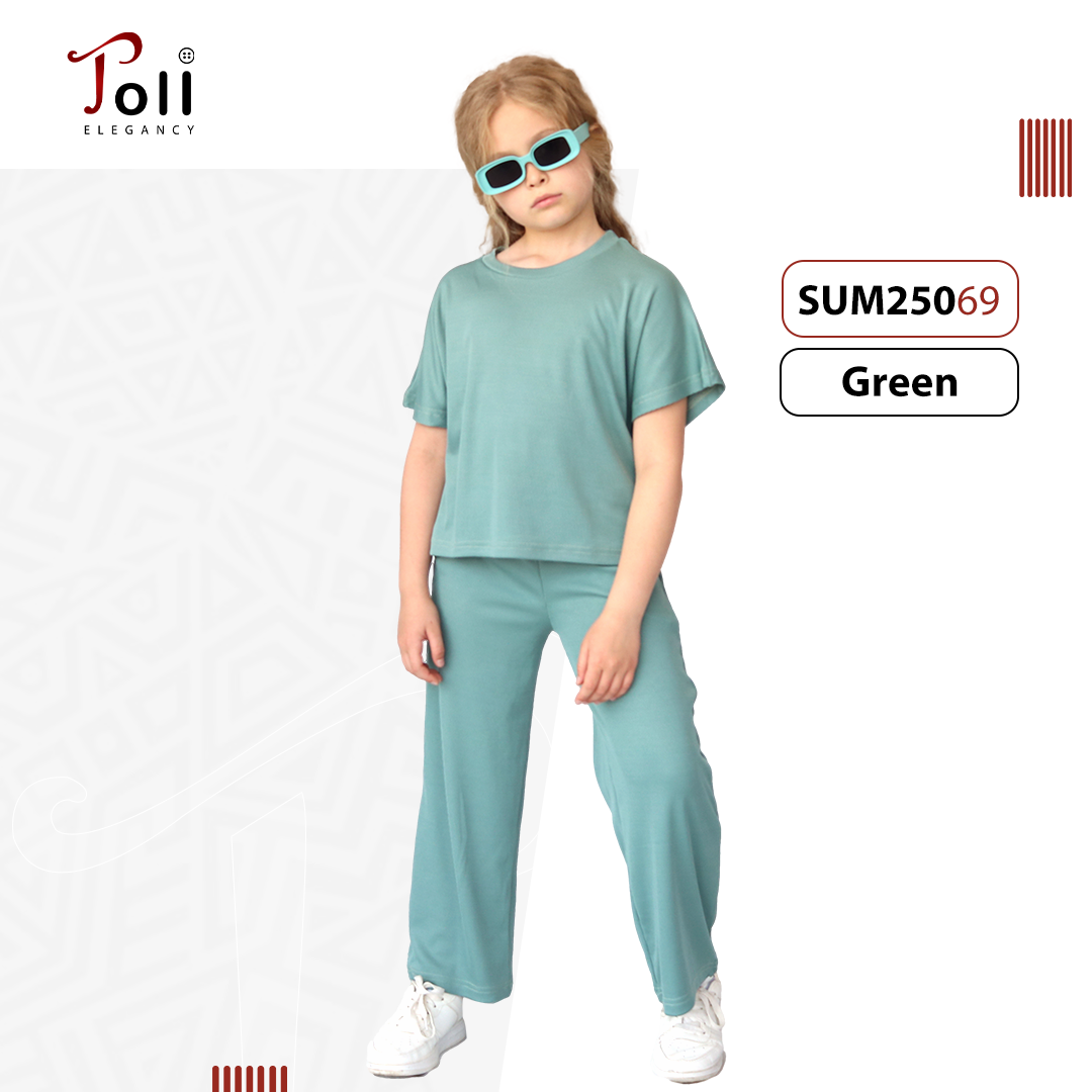 Ribbed Cotton Set for Girls – 2 pieces