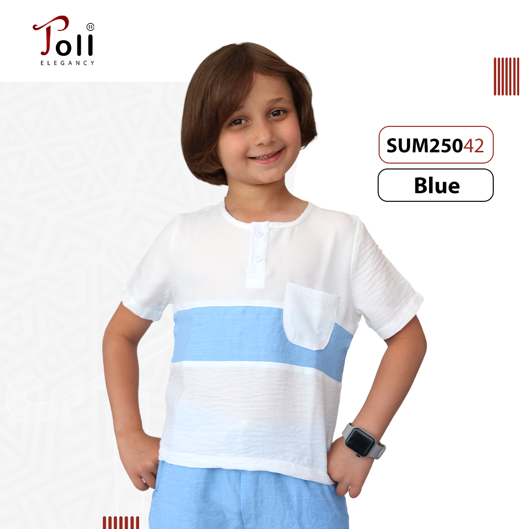 Linen Boys’ Suit – 2 pieces – T-Shirt & Short
