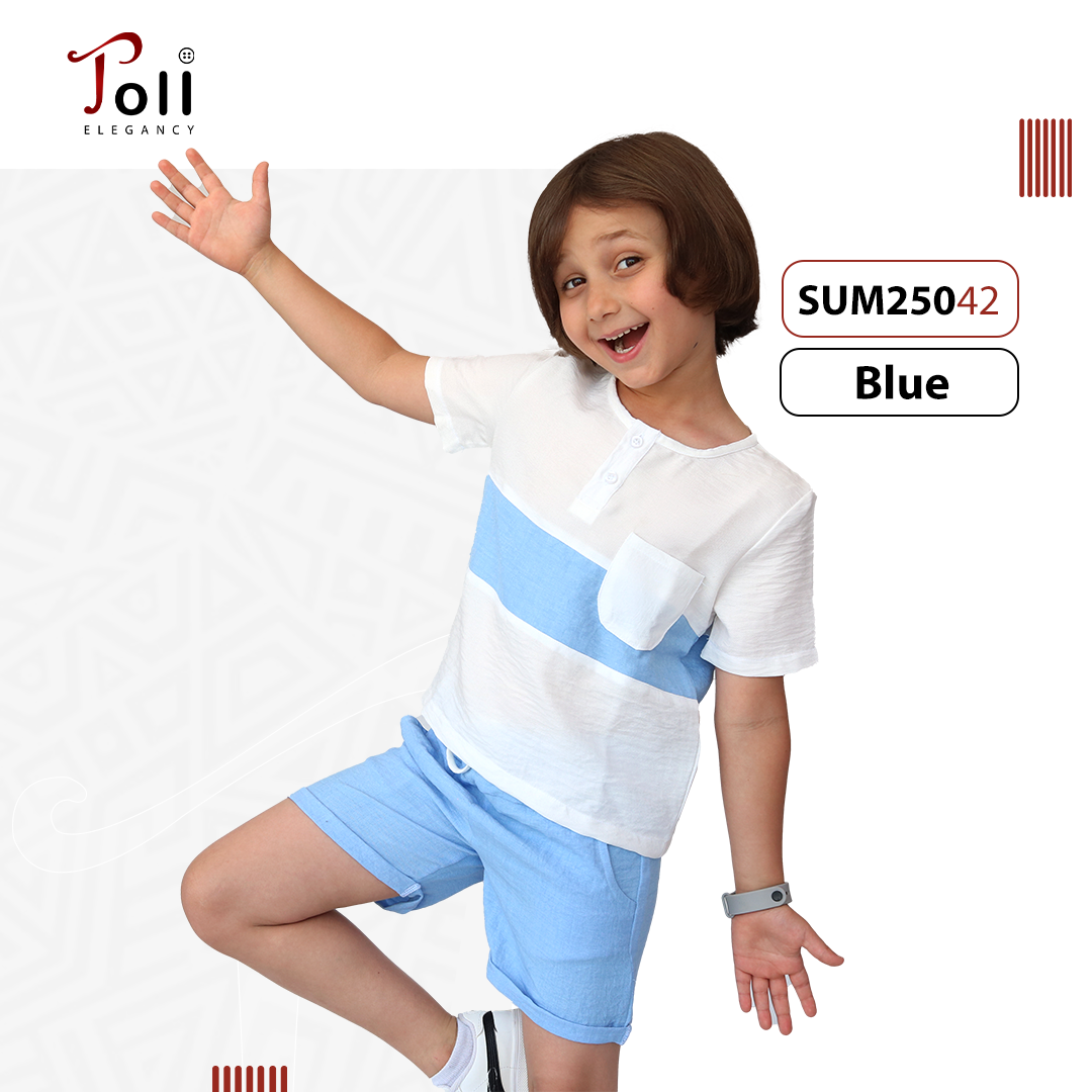 Linen Boys’ Suit – 2 pieces – T-Shirt & Short
