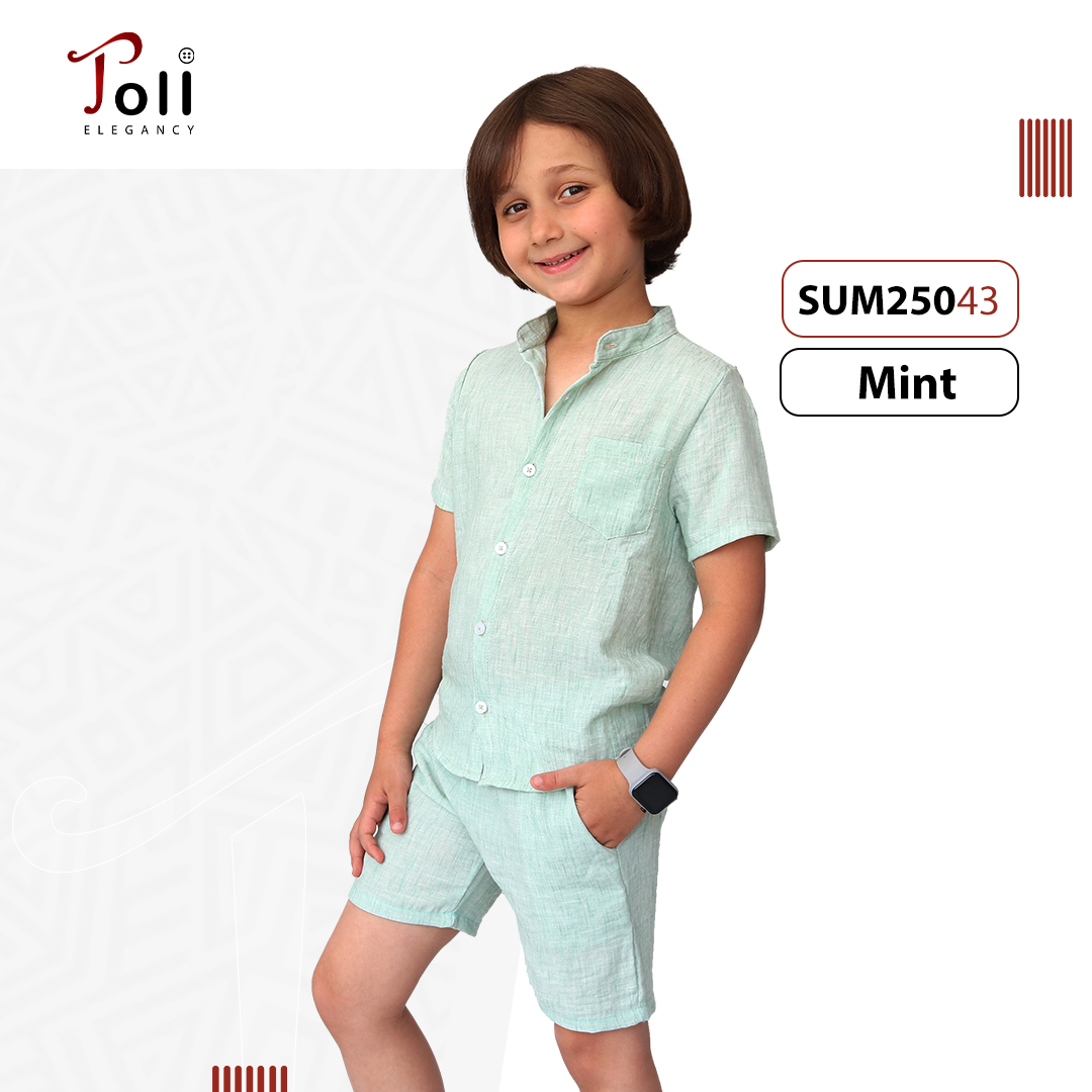 Linen Boys’ Suit – 2 pieces – Shirt & Short