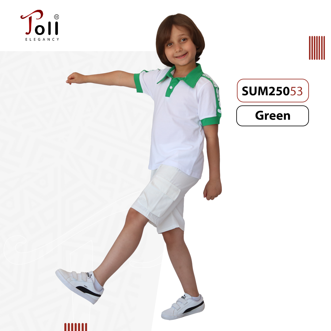 Boys Cotton Polo T-Shirt – Solid & Colorblock Designs – 1 Piece