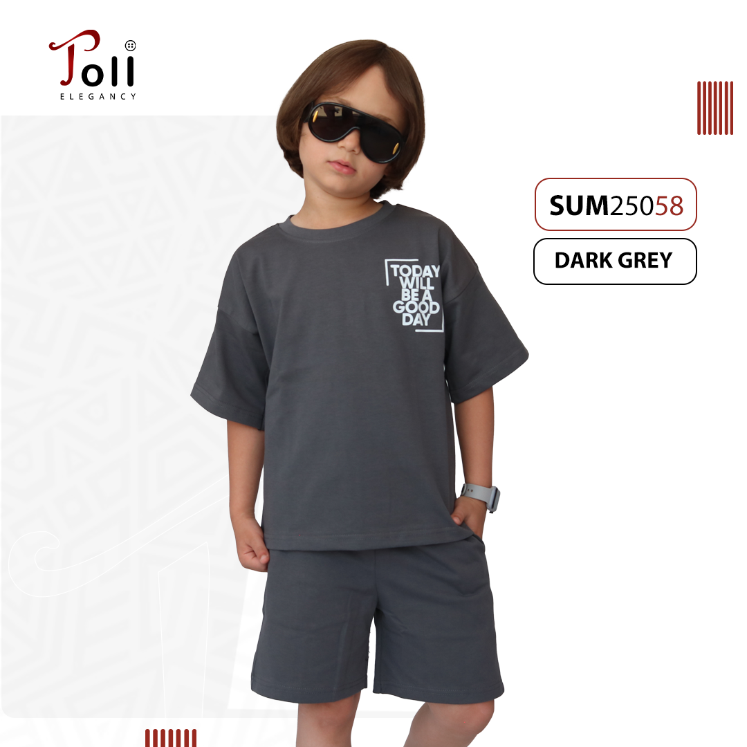Polyvar Cotton Boys’ Suit – 2 pieces – T-shirt & Short