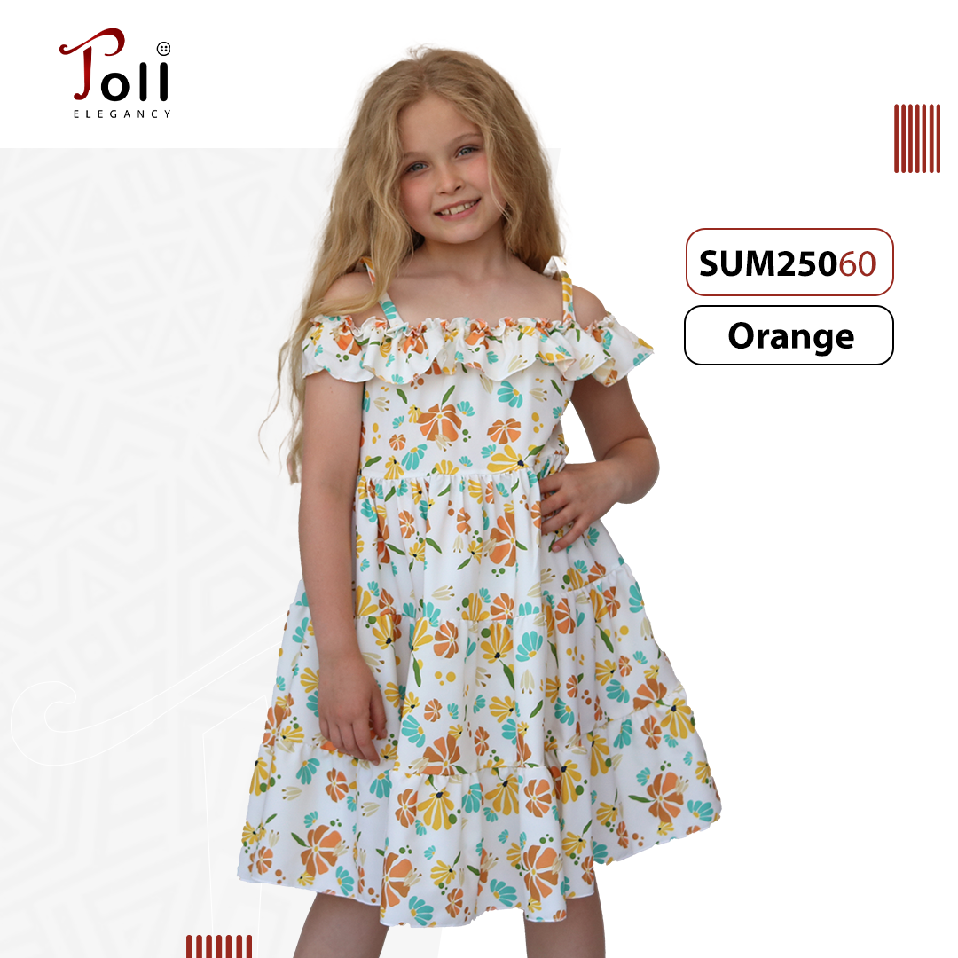Cotton Printed Dress For Girls – 1 Piece