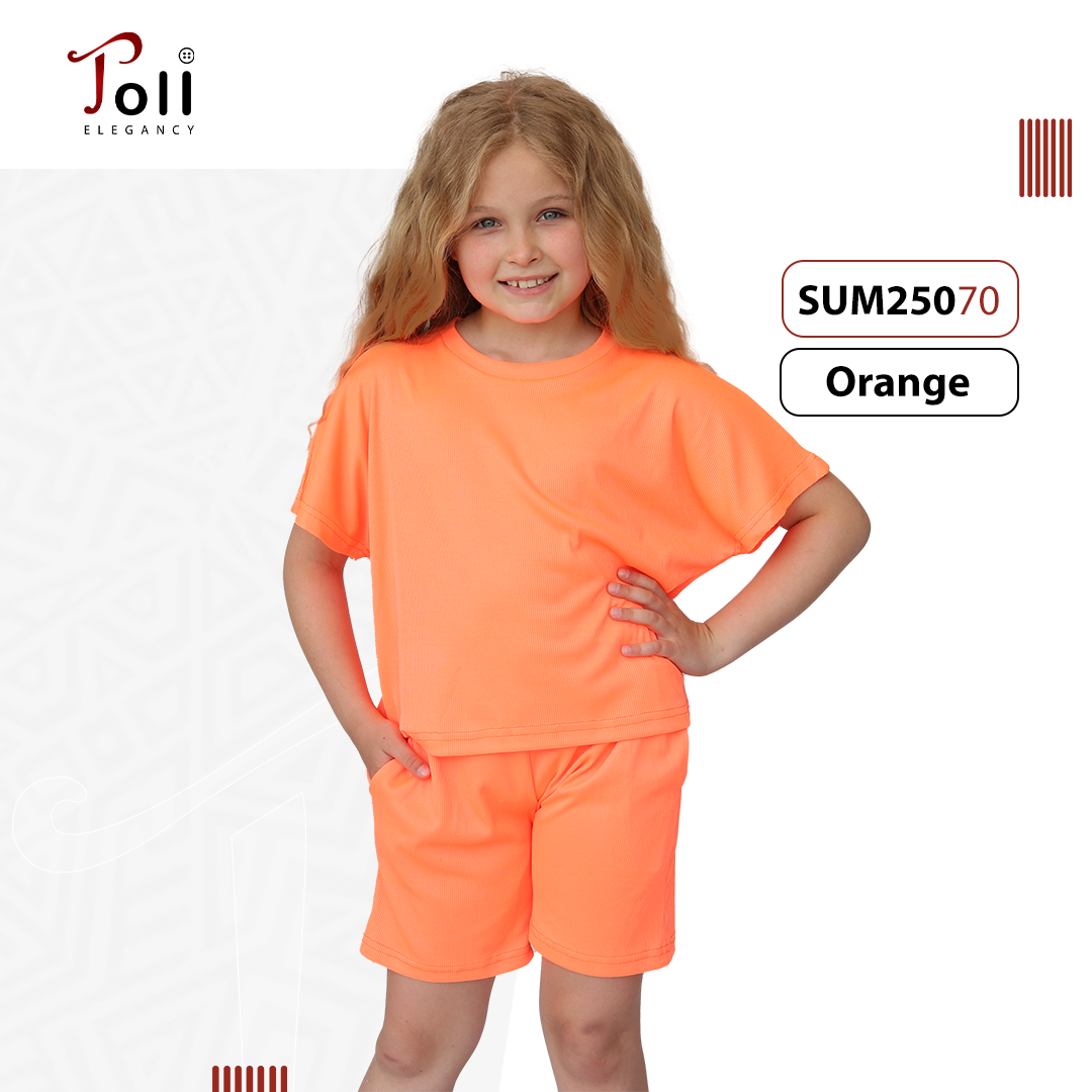 Cotton Ribbed suit for girls 2 pieces