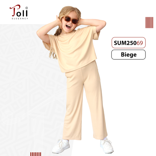 Ribbed Cotton Set for Girls – 2 pieces