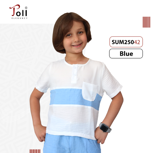 Linen Boys’ Suit – 2 pieces – T-Shirt & Short