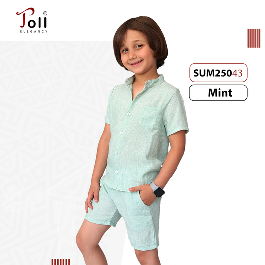 Linen Boys’ Suit – 2 pieces – Shirt & Short