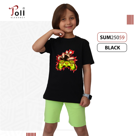 Boys Cotton Printed T-Shirt – Custom Print Options