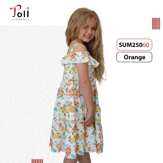 Cotton Printed Dress For Girls – 1 Piece