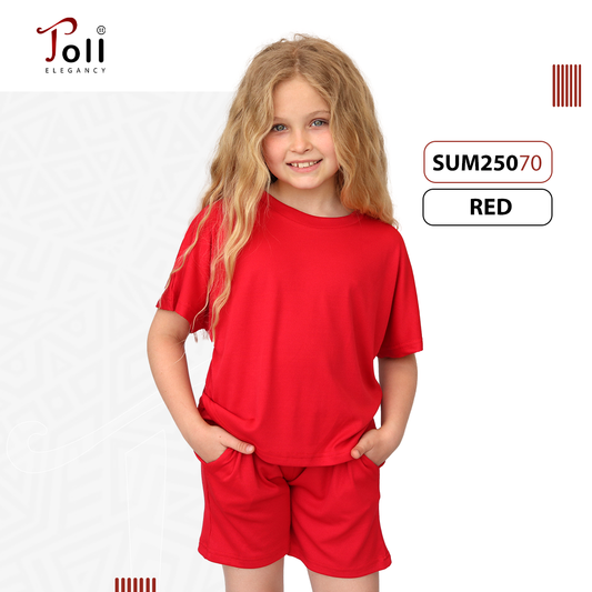 Cotton Ribbed suit for girls 2 pieces